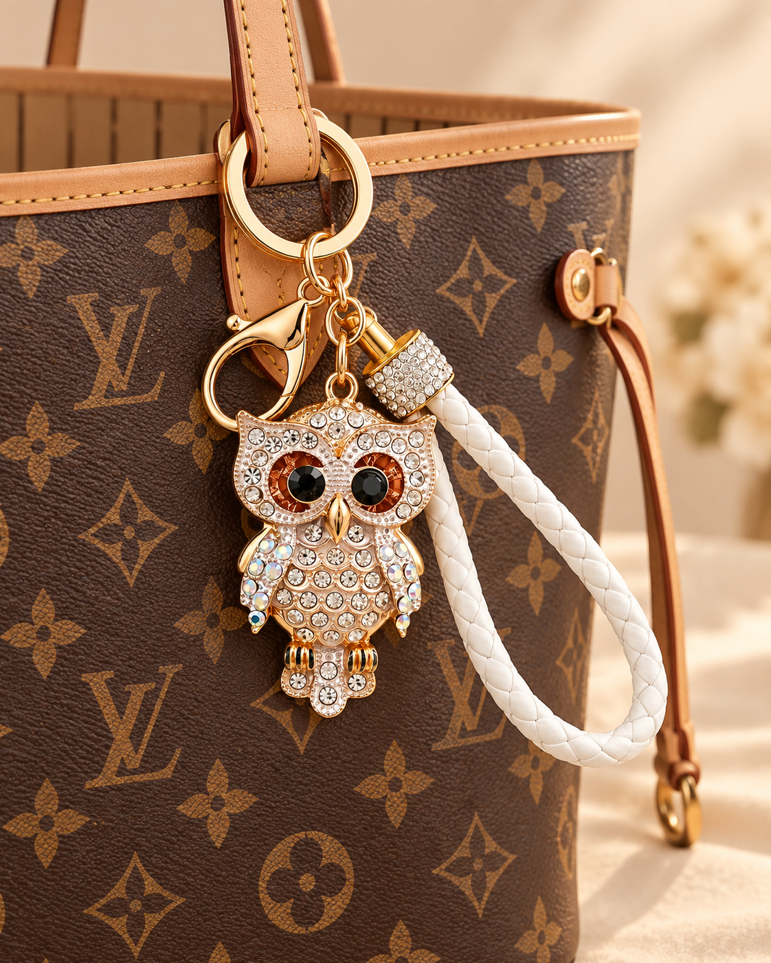 Owl Glow Wristlet Keychain