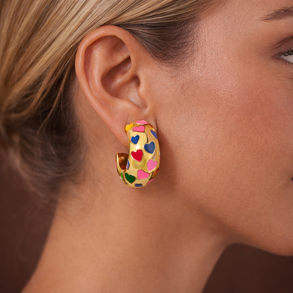 Candy Heart Hoops