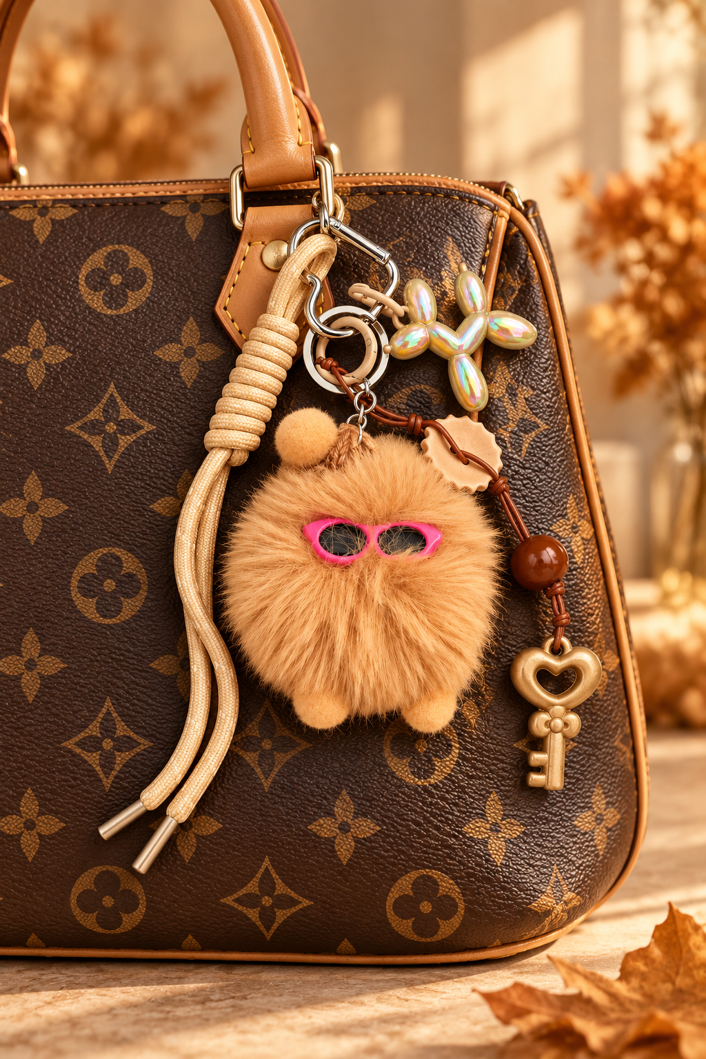 Pom Pom Bag Charm