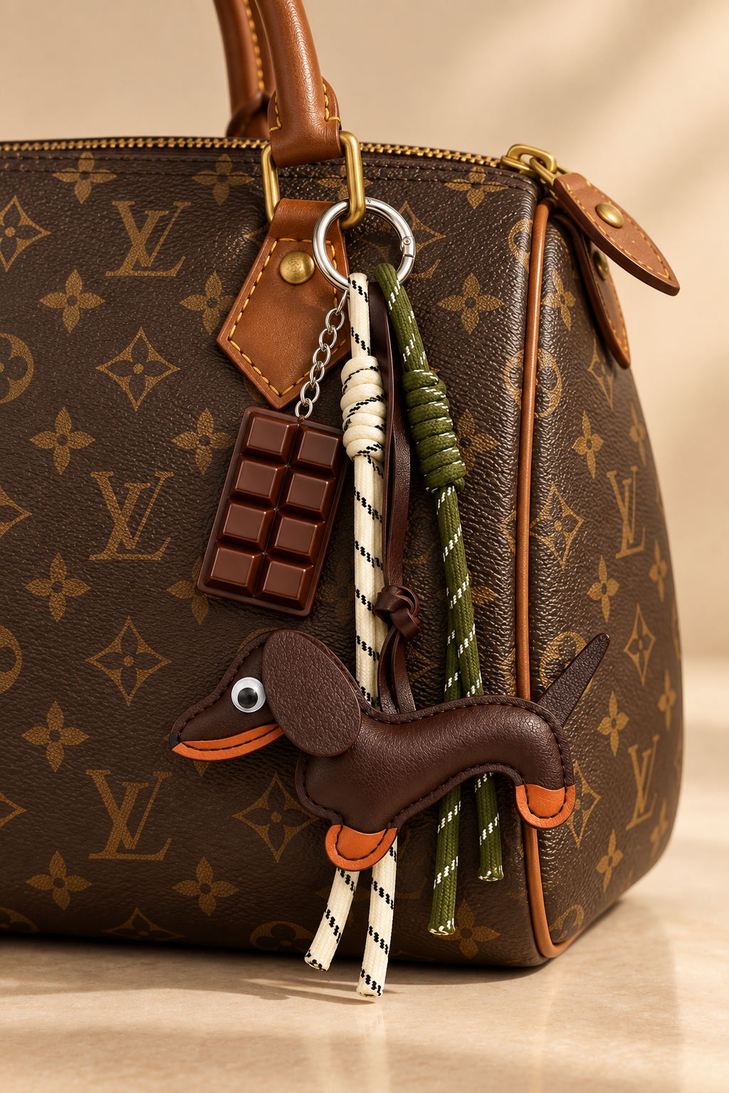 Chocolate Dachshund Bag Charm