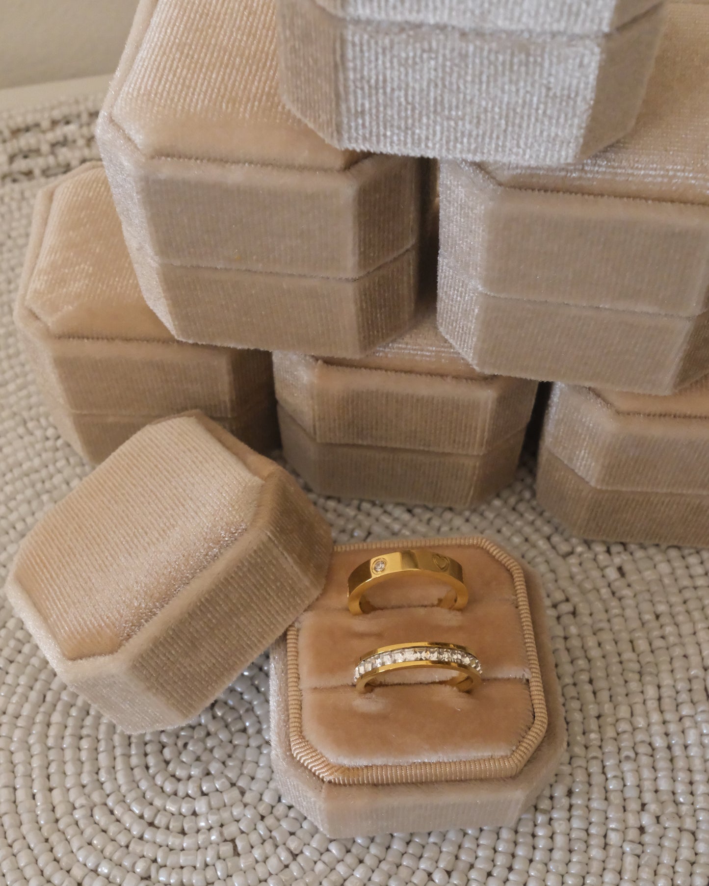 Éclisse Duo Ring Box (Champagne)
