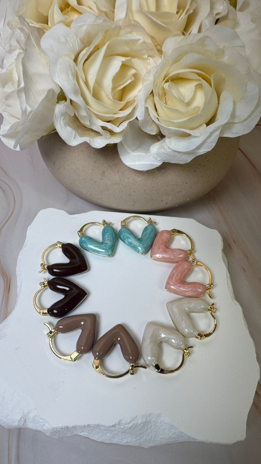 Heart Drops Earrings