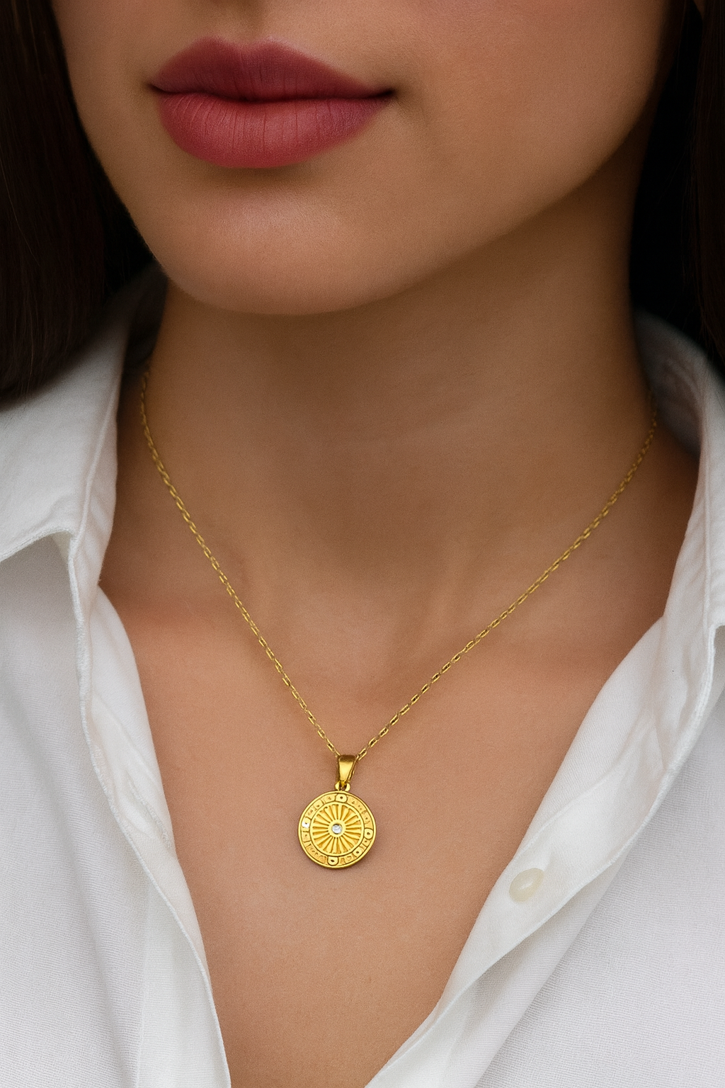 Helios Medallion Necklace