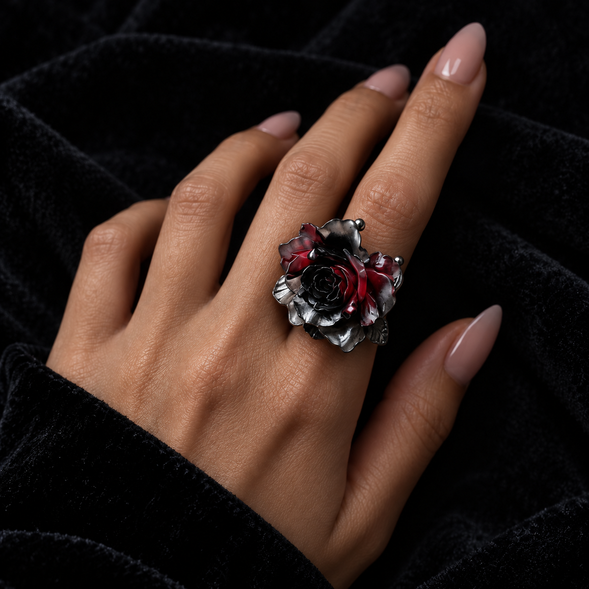 Poison Rose Red Ring