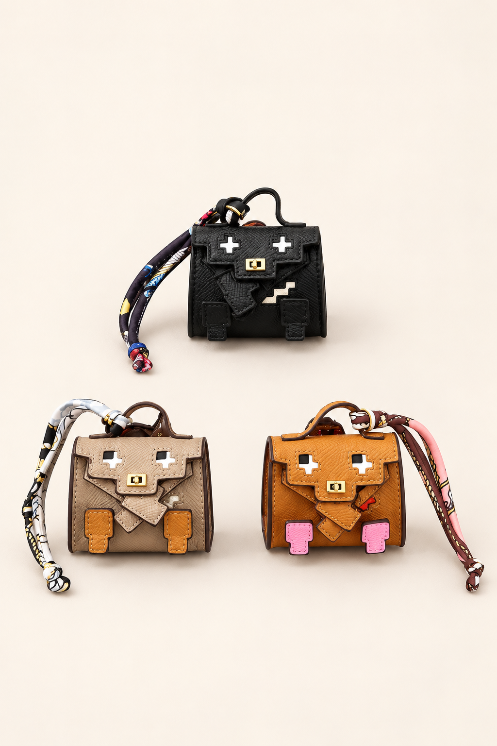 Pixel Mini Bag Charm & Keychain