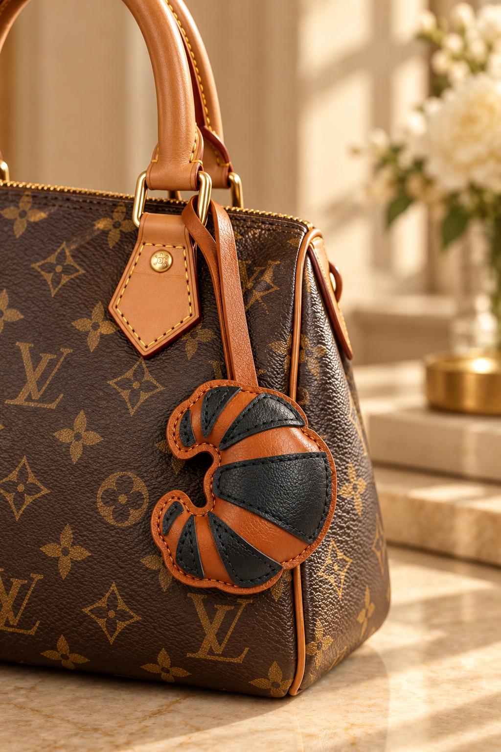 Extra Chocolate Croissant Bag Charm