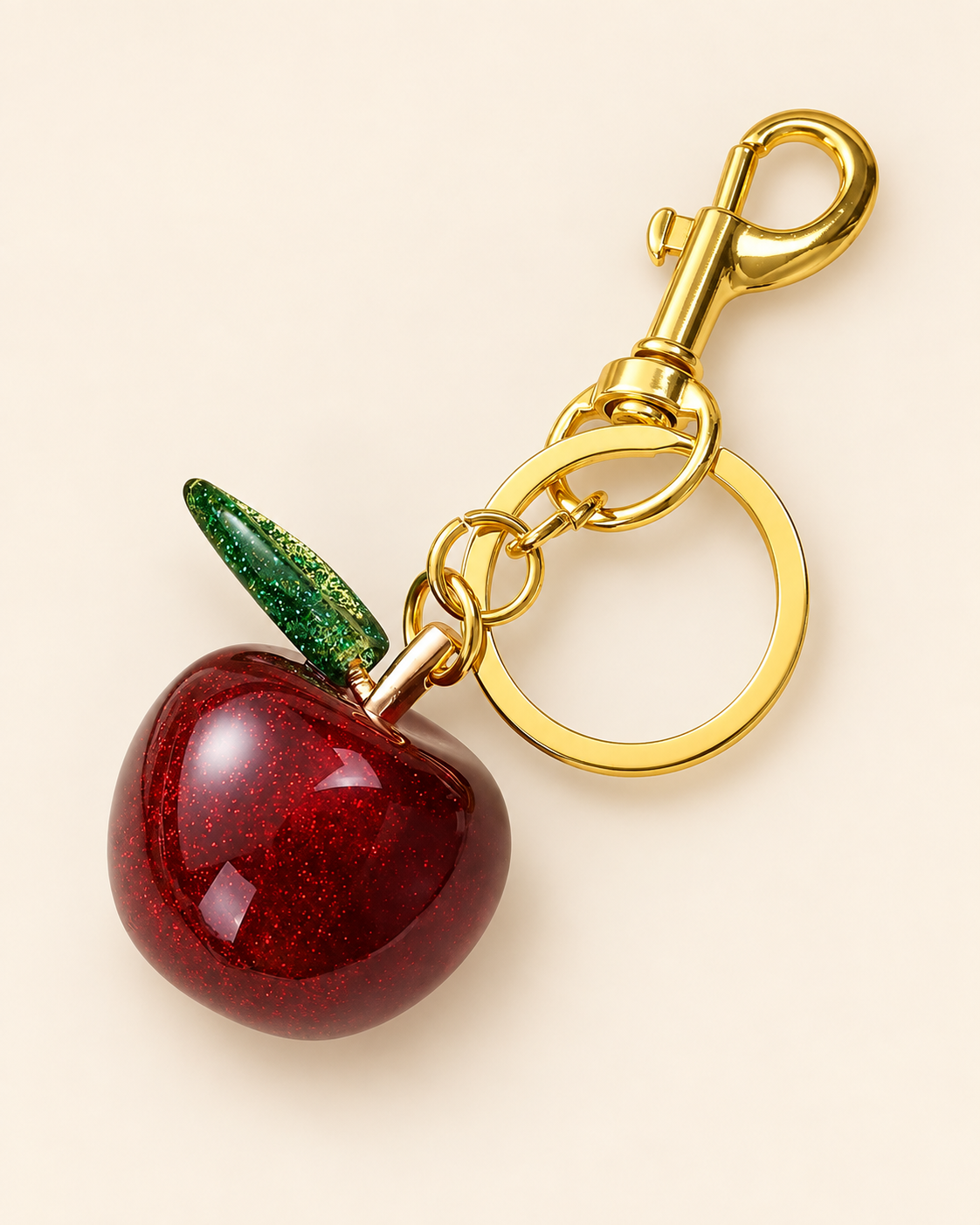 Ruby Apple Charm