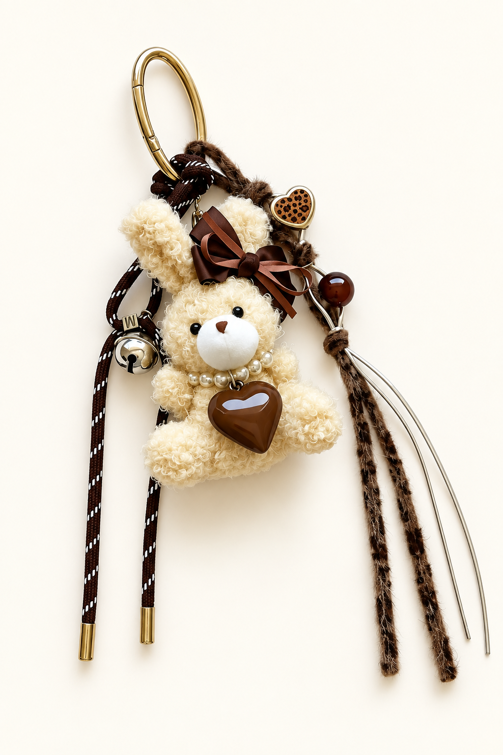 Cocoa Heart Teddy Bag Charm