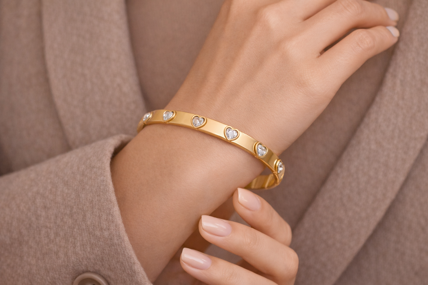 Cœur d’Or Heart Bangle