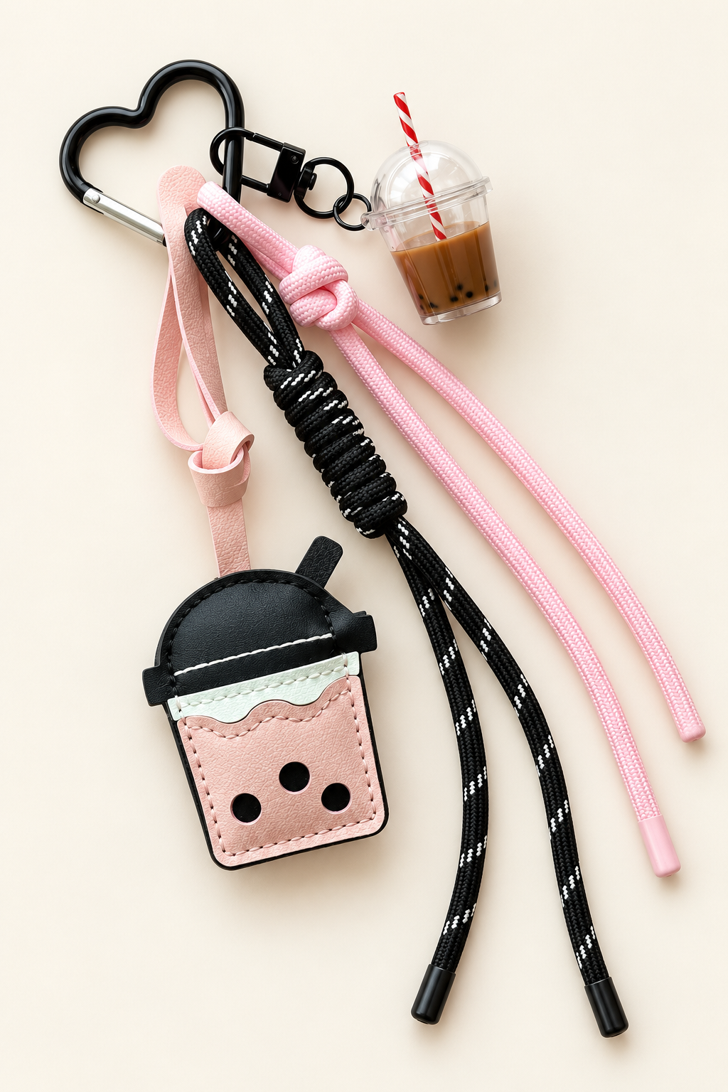 Pink Coffee Break Bag Charm