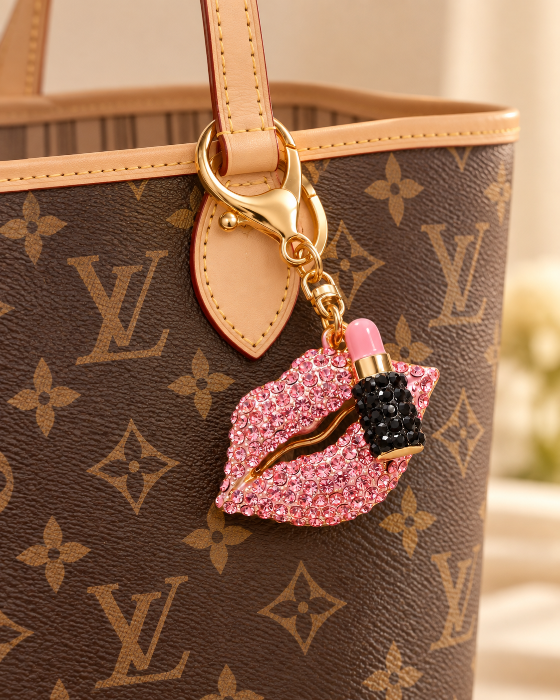 Pink lips Charm