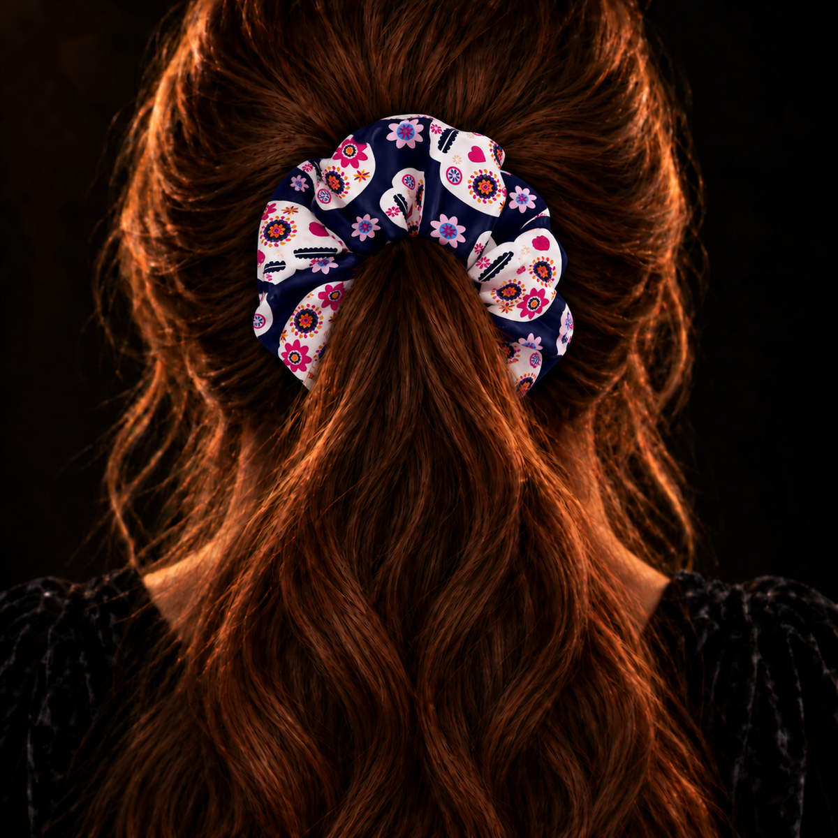 Sugar Skull Scrunchie