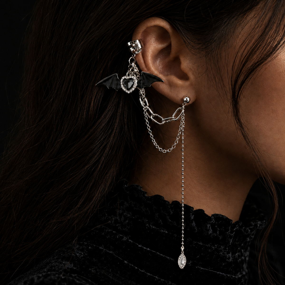Midnight Wings Ear Cuff
