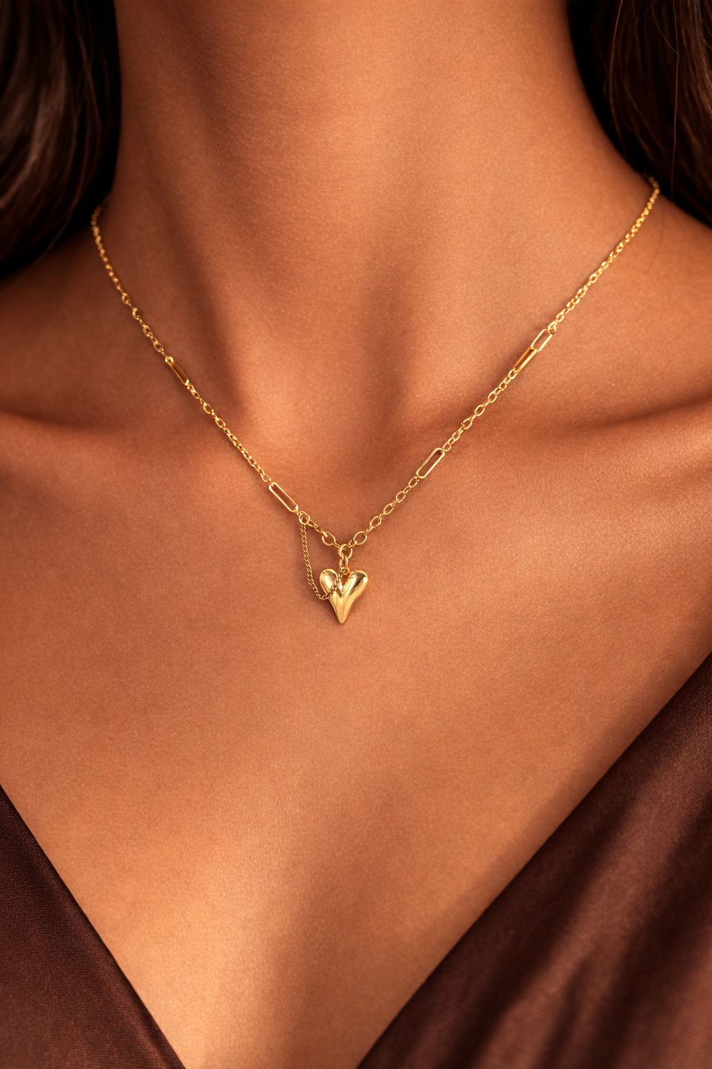 Golden Love Link Necklace