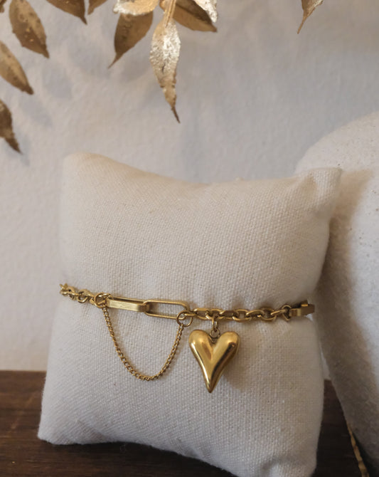 Golden Love Link Bracelet