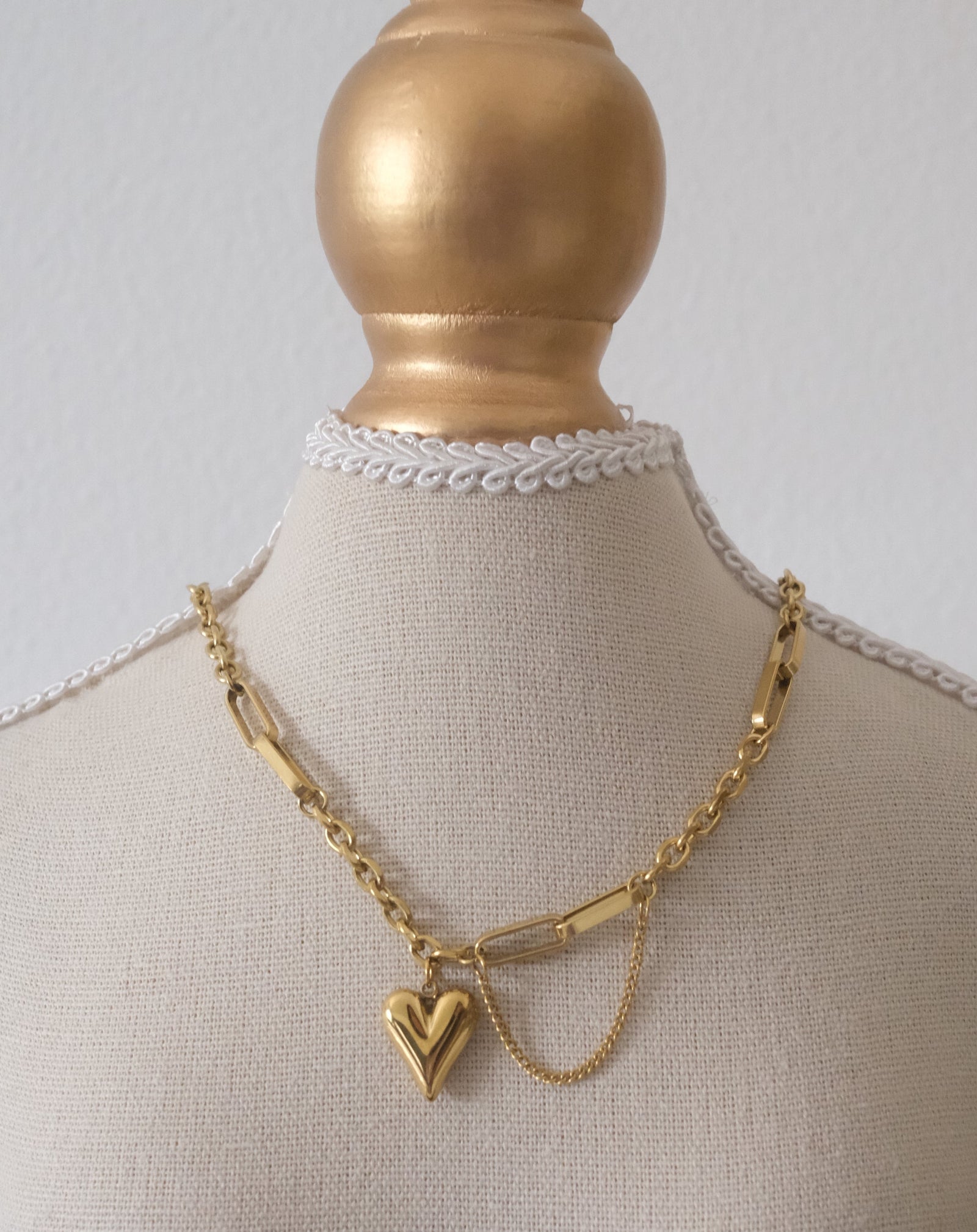 Golden Love Link Necklace