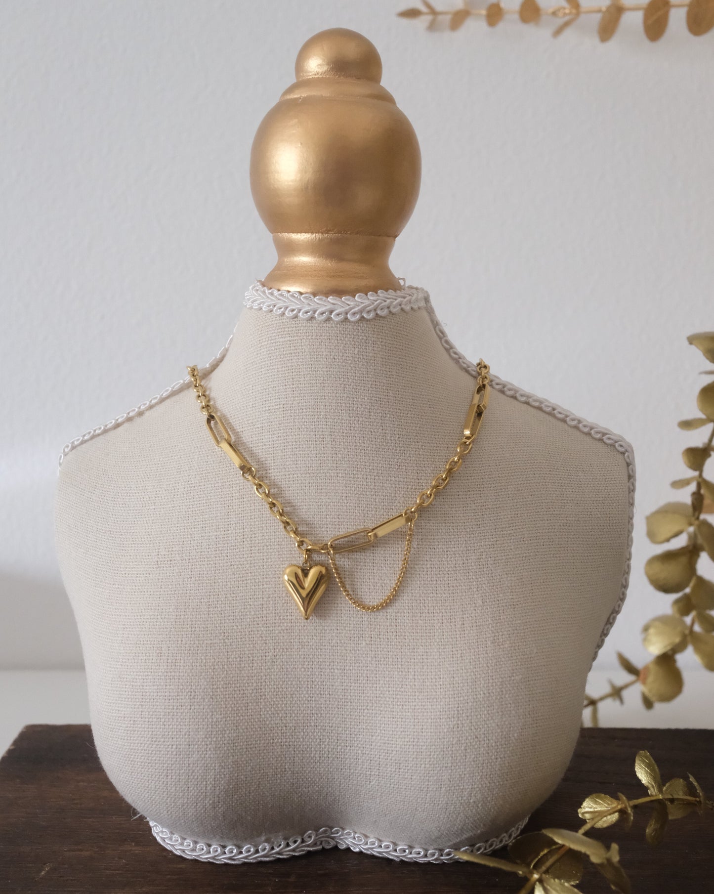 Golden Love Link Necklace