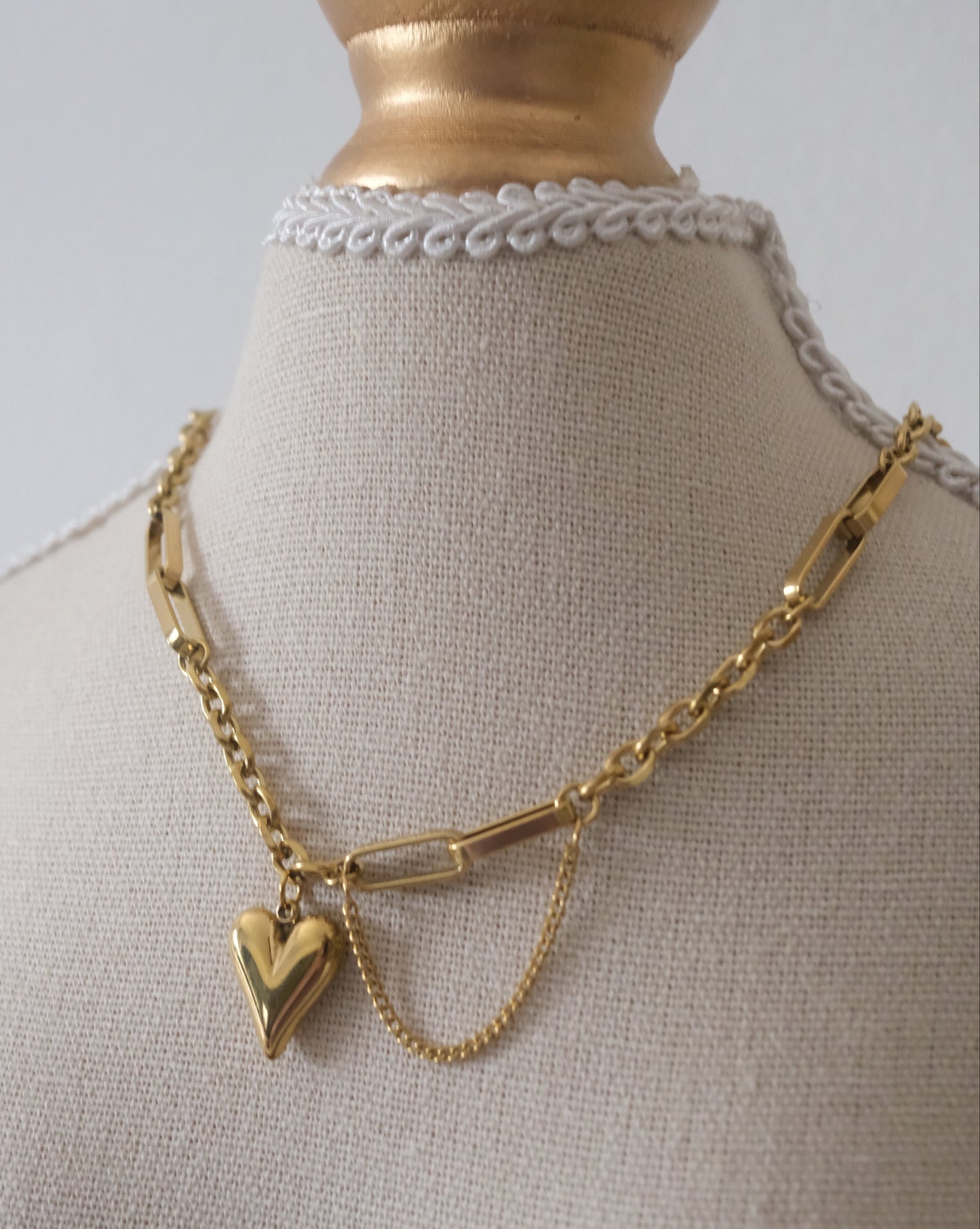 Golden Love Link Necklace