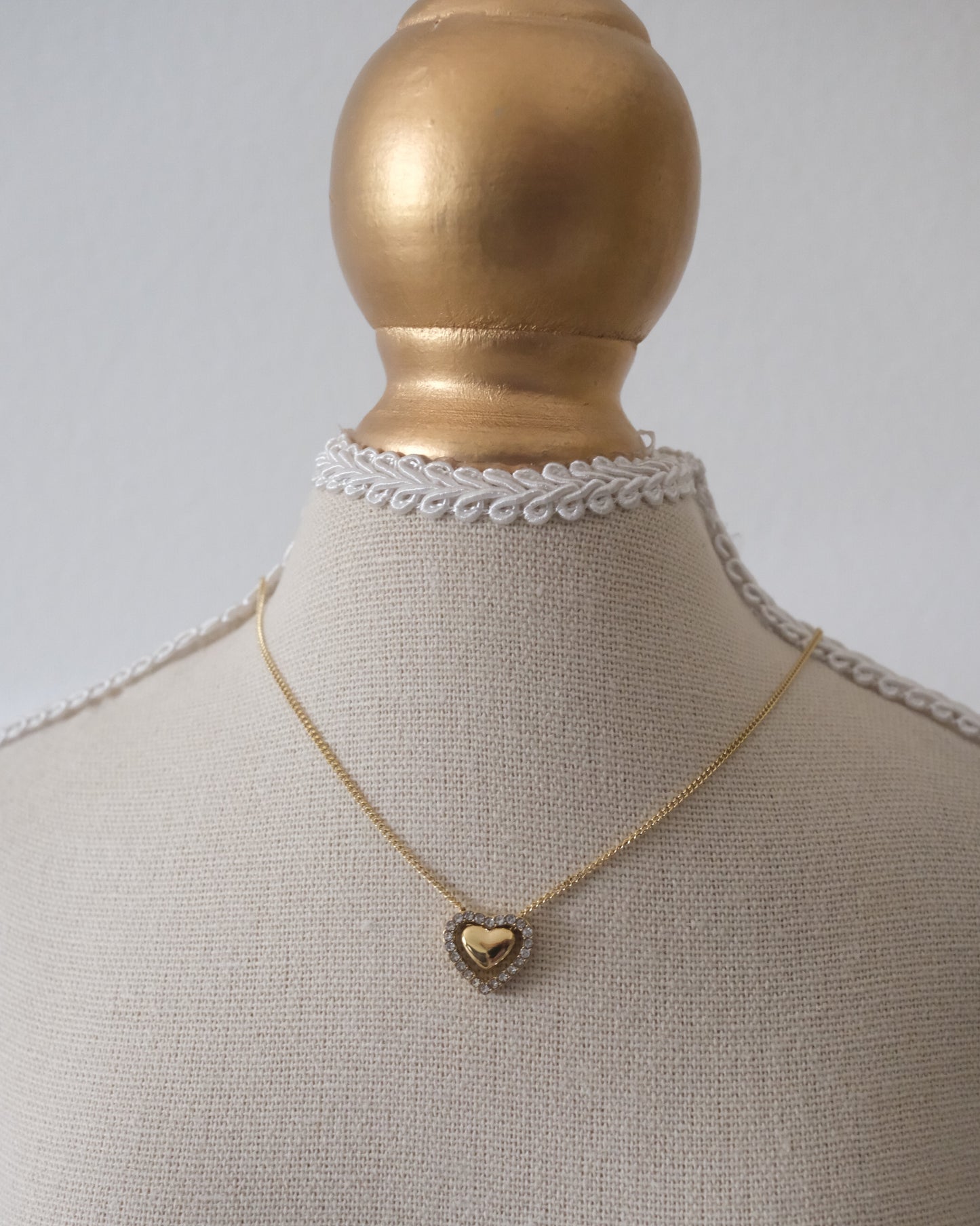 Blush Halo Heart Necklace