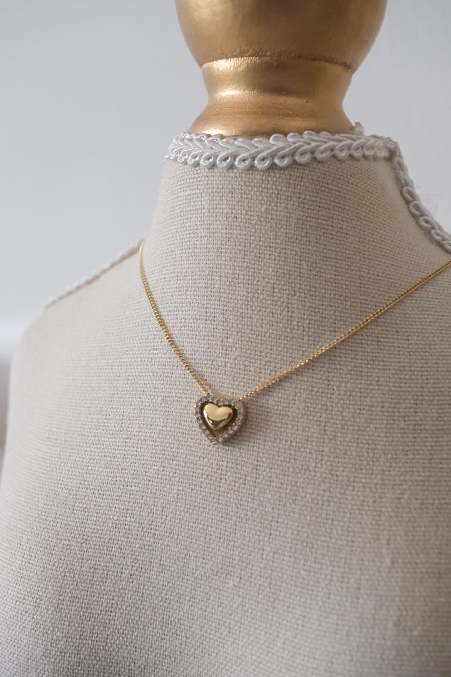 Blush Halo Heart Necklace