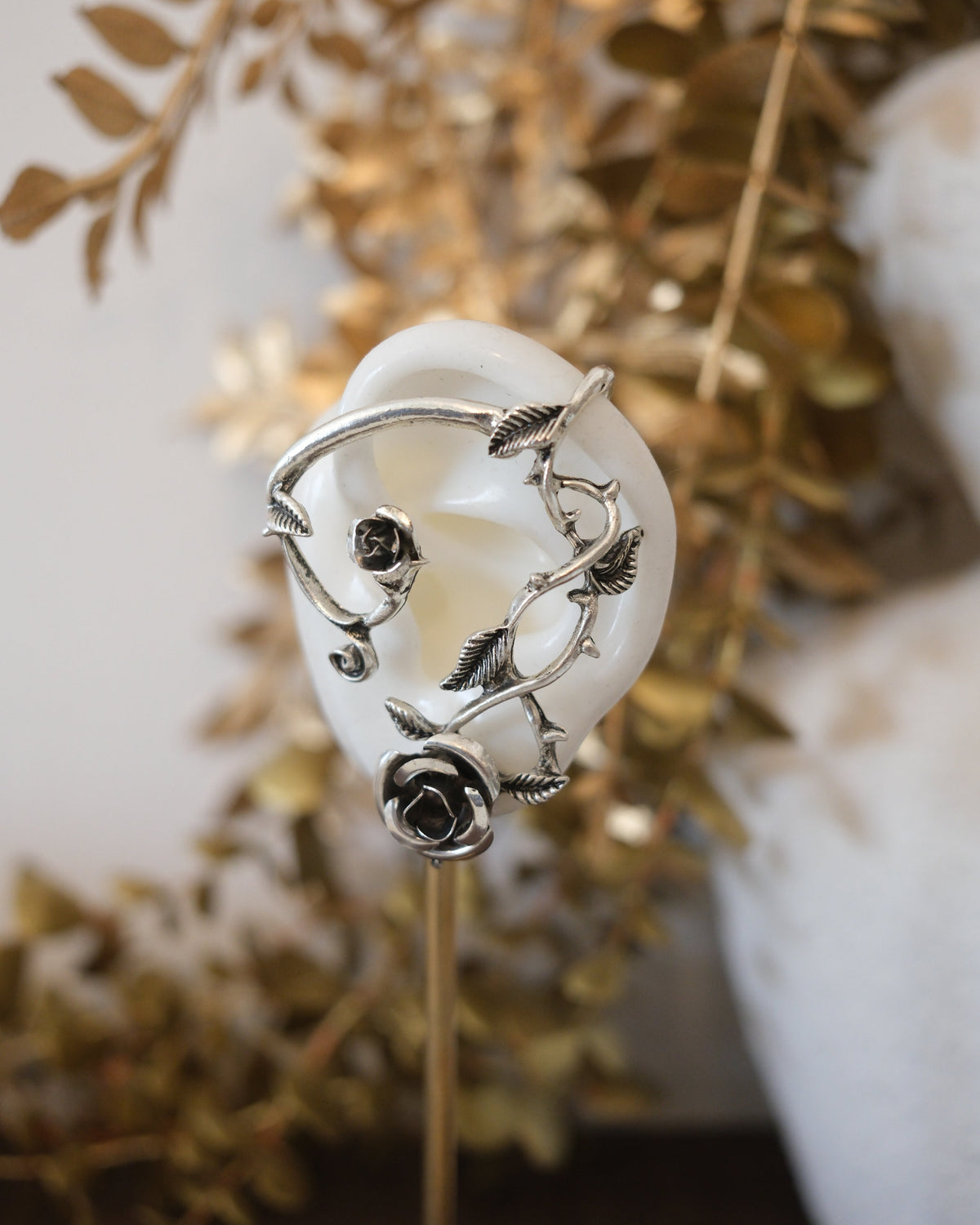 Midnight Rose Ear Cuff