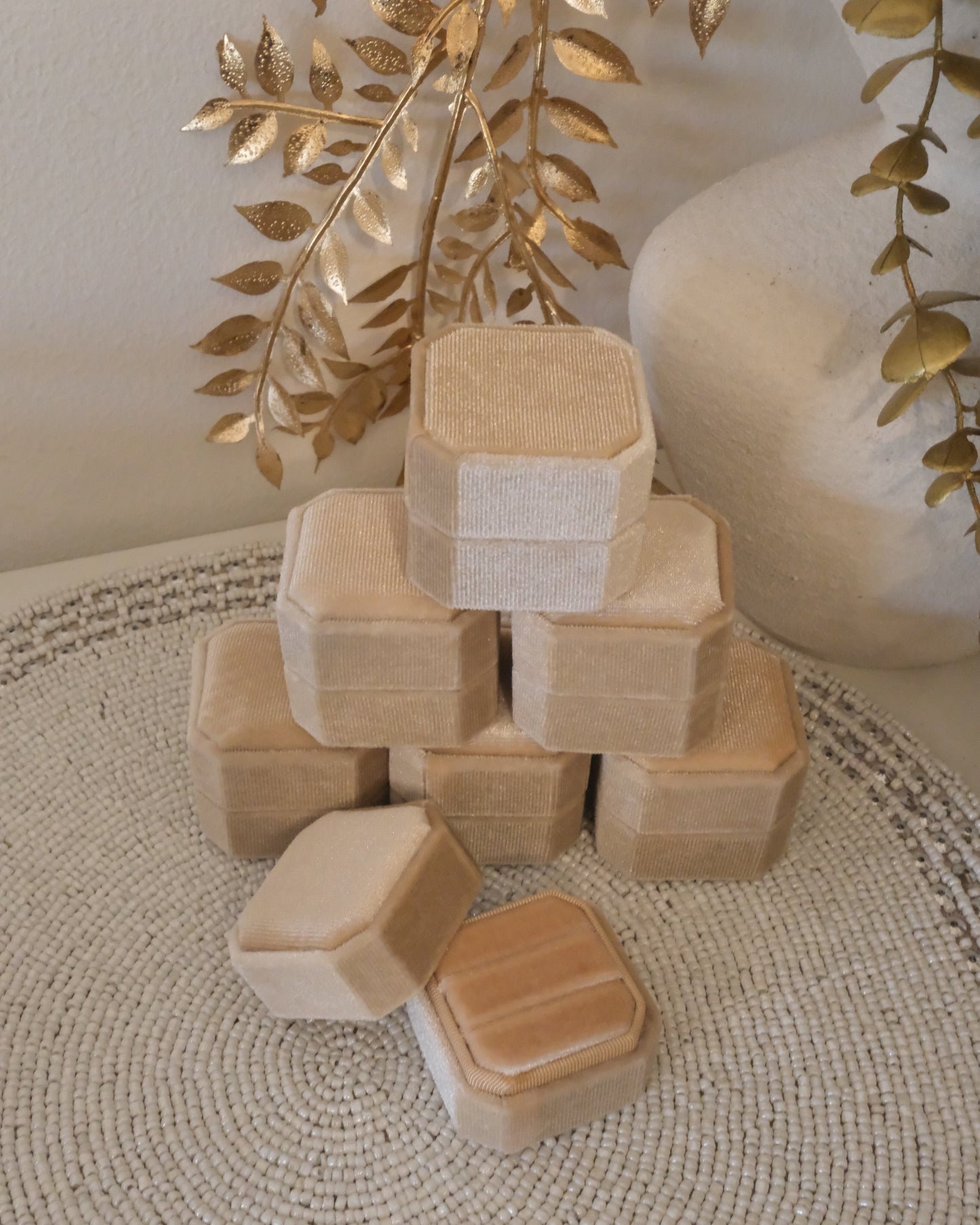 Éclisse Duo Ring Box (Champagne)