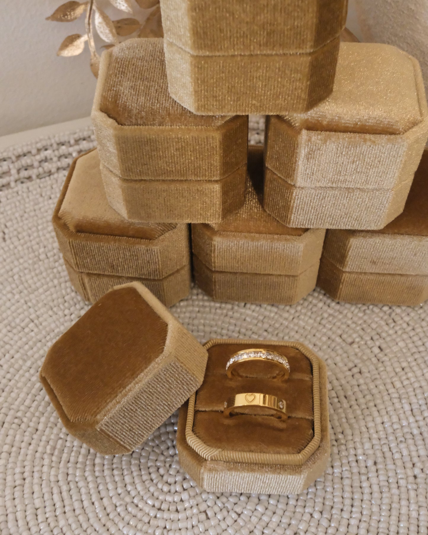 Éclisse Duo Ring Box (Warm Gold)