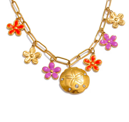 Floral Gold Necklace