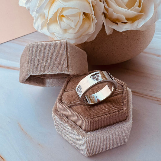 Heart Loop Silver Ring