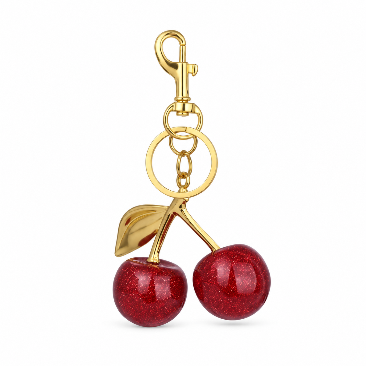 Ruby Cherry Bag Charm