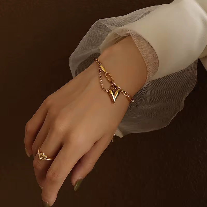 Golden Love Link Bracelet