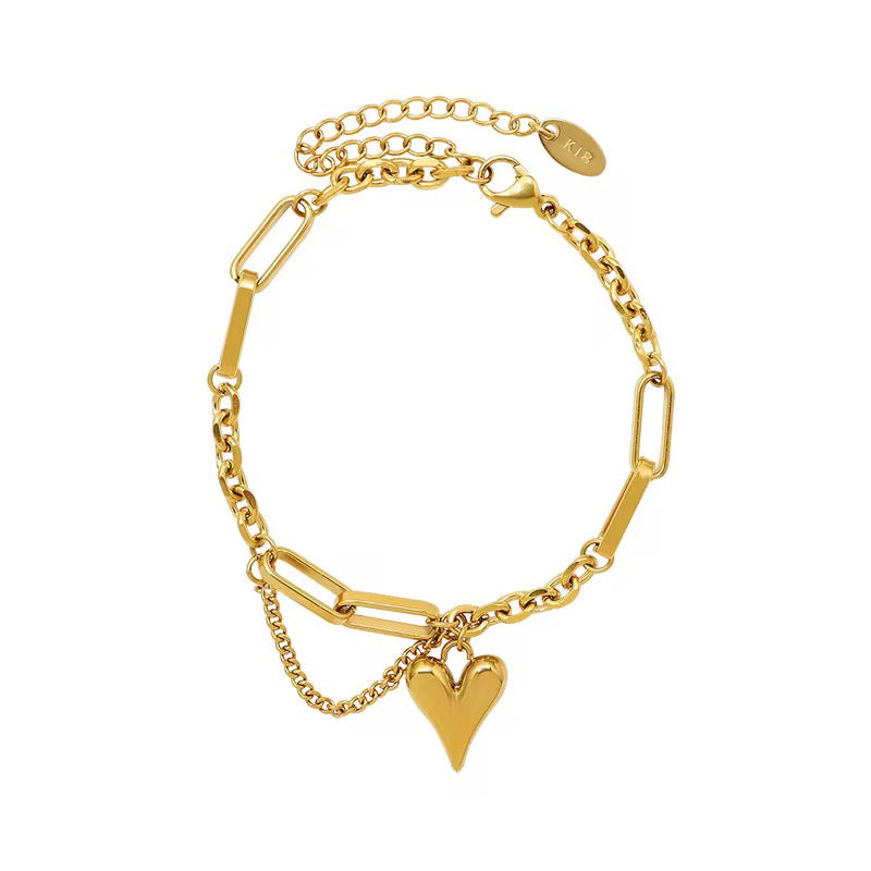 Golden Love Link Bracelet