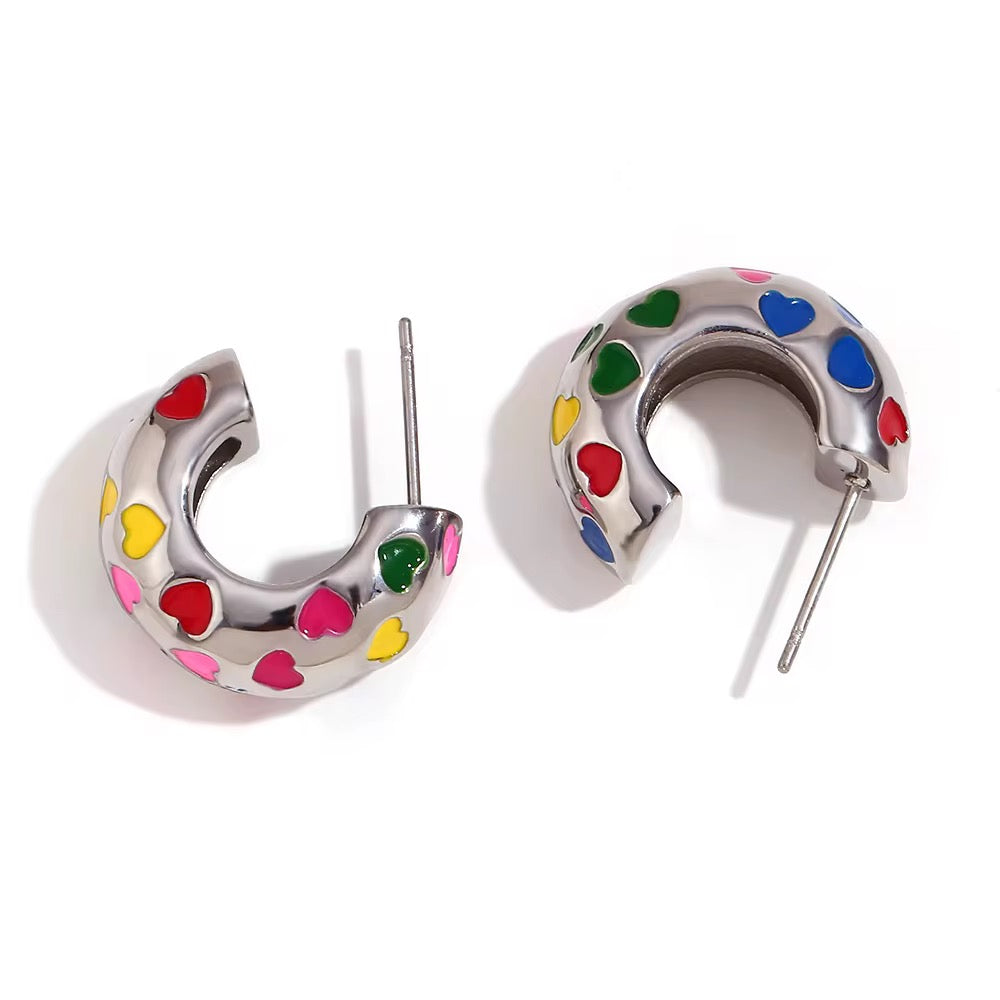Candy Heart Hoops