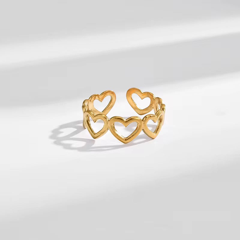 Open Hearts Ring